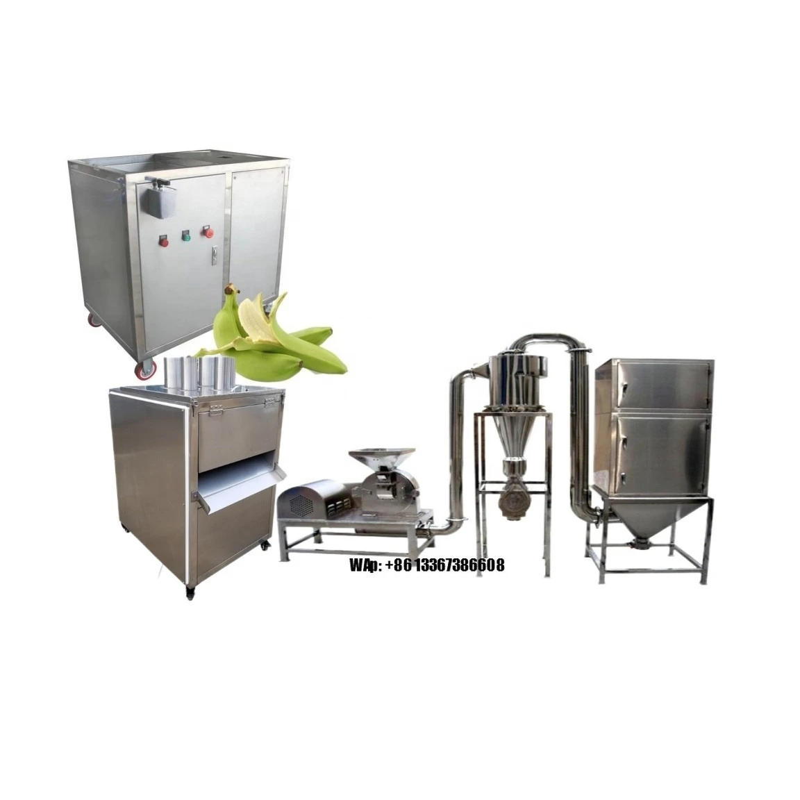 High Efficiency Plantain Flour Processing Line Plantain Flour Milling Machine
