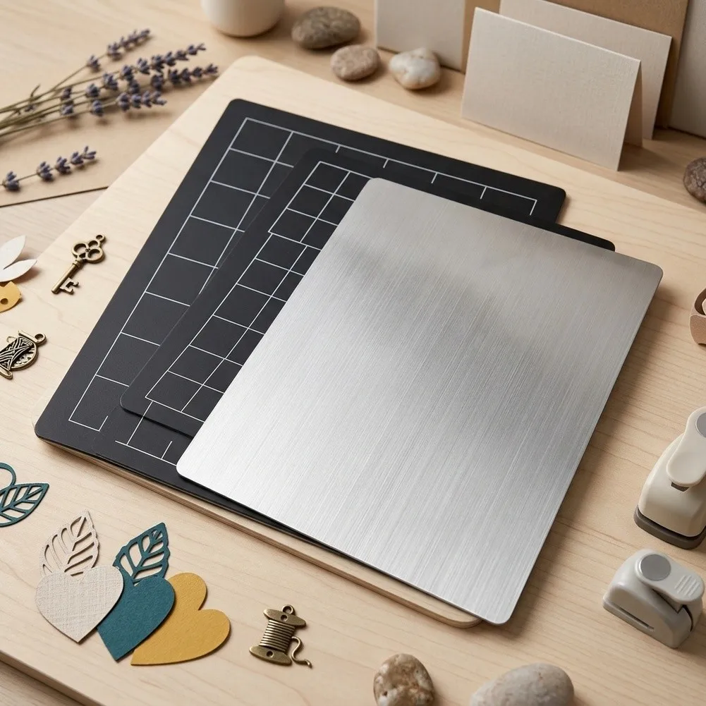 Crafting Magnetic Cutting Mat for Die Cutters Made of Stainless Steel and Rubber 8.7inch for x 6inch for plus 8.9inch x 6inch