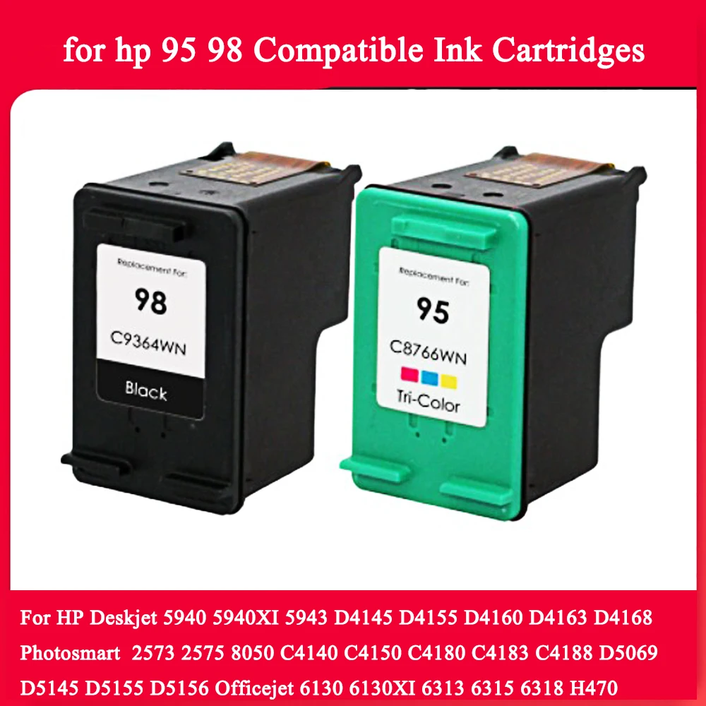 98 95, совместимые картриджи, замена для принтеров HP Deskjet 5940 5940XI 5943 D4145 Photosmart 2573 2575 8050 для hp 95 98