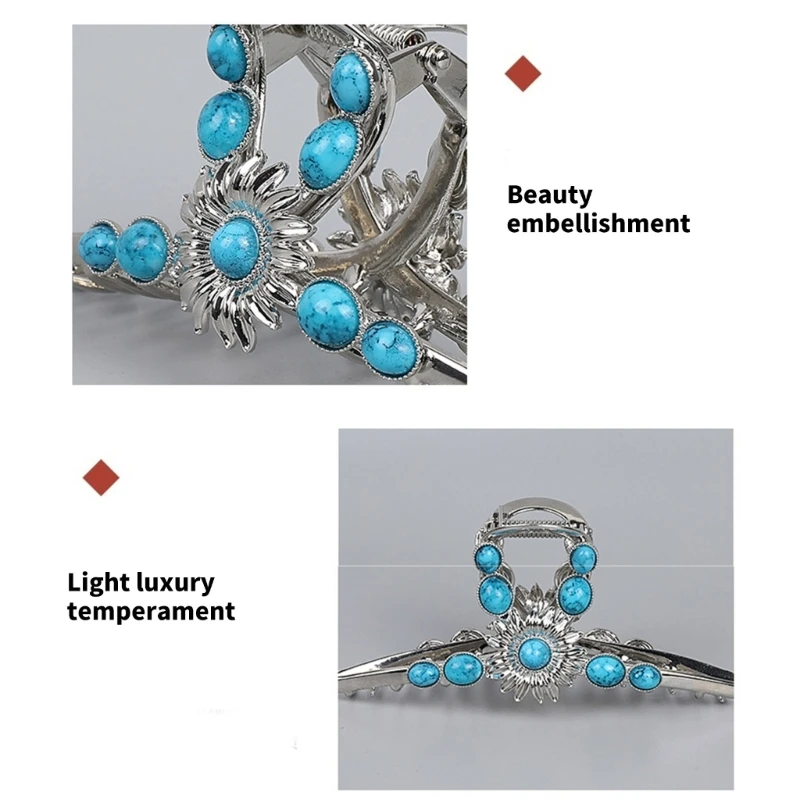 Haarclip voor vrouwen Turquoise haarspeldjes Elegante haarklem Clip Drop Shipping