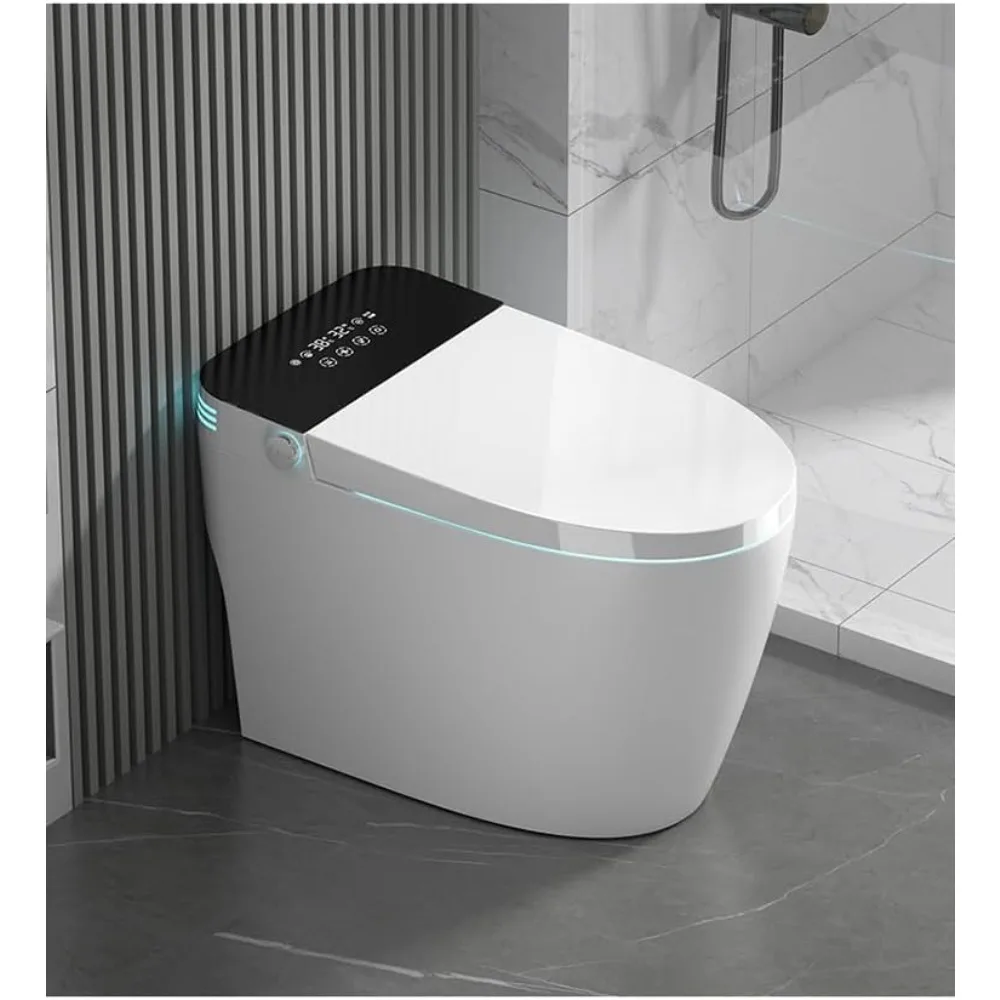 Smart Toilet,in One-piece Bidet Toilet Seat,Foot Sensor Flushing,Heated Seat、Remote Control Night Light,LED Display,Bidet Toilet