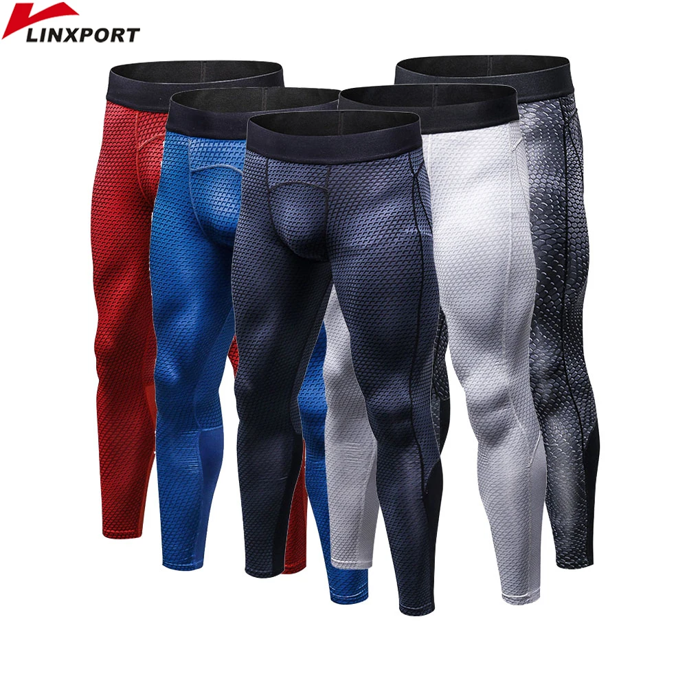 

Gym Tights Men Compression Trousers Rugby Sportswear Running Hiking Leggings Push Up Training Active Wear Male Breathable Pants