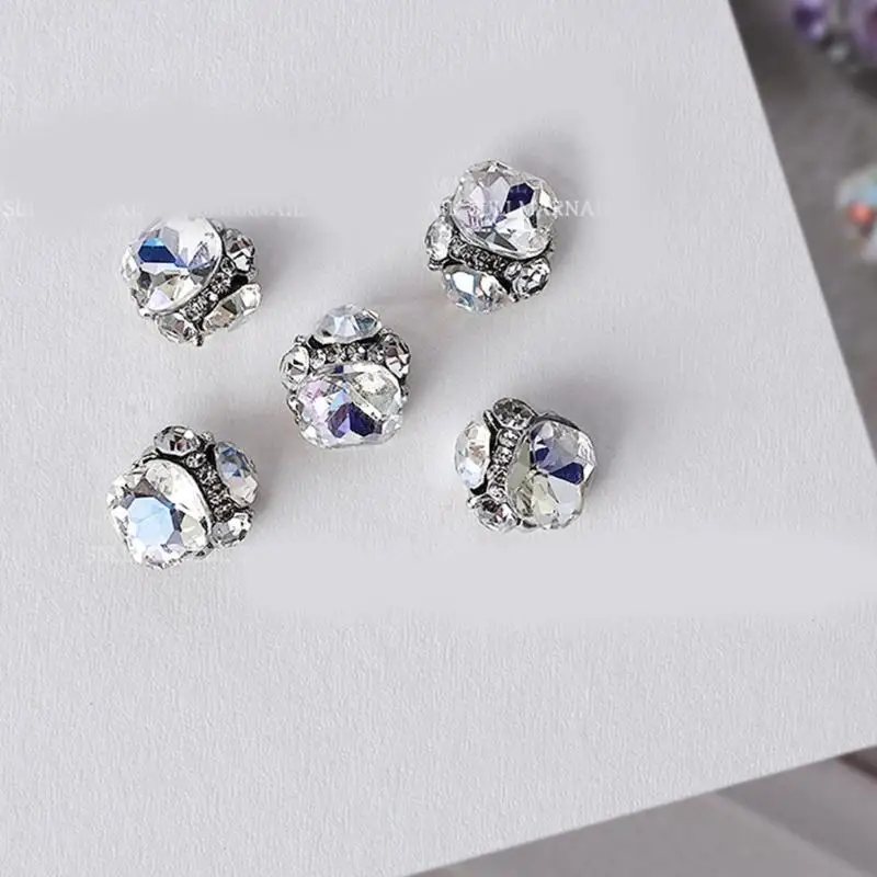 Q1FB Pack of 5 Rhinestones Charms Crystal Nails Art Decoration