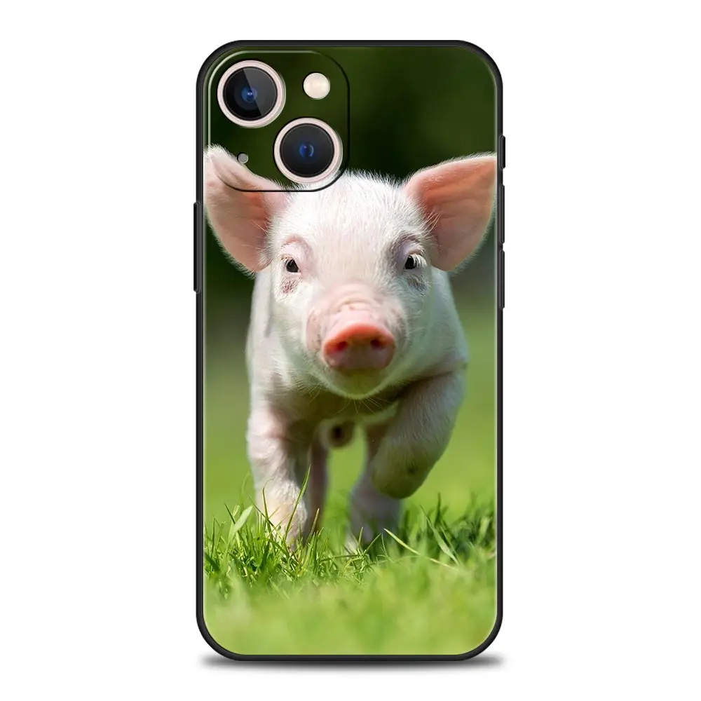 Custodia per telefono simpatico maiale rosa per iPhone 16 13 15 14 12 11 Pro MAX XR X SE XS 7 8 Plus Cover morbida in TPU