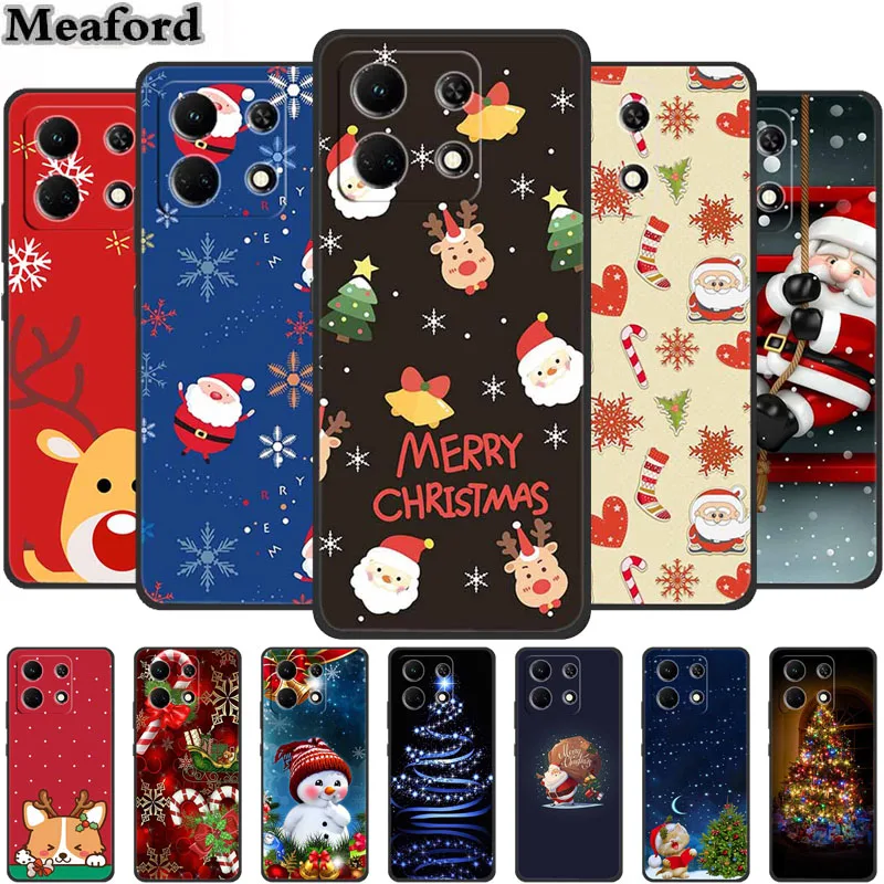 For Infinix Note 30 VIP Silicone Soft Case Christmas Back Cover for Infinix Note30 VIP X6710 Protective Elk Cartoon Phone Shell