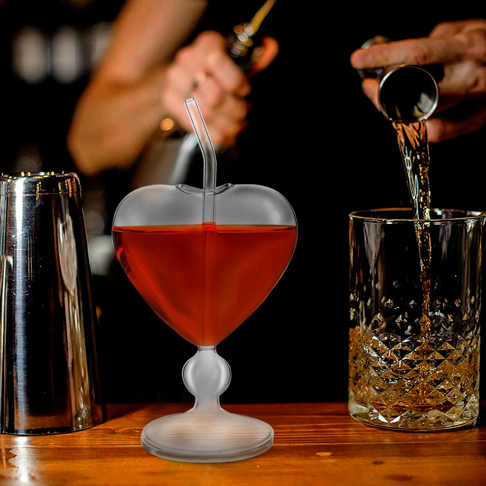 

2Pcs Unique Heart Shaped Wine Glasses Romantic Cocktail Goblets for Weddings and Special Occasions Heart Shaped Wine Glasses