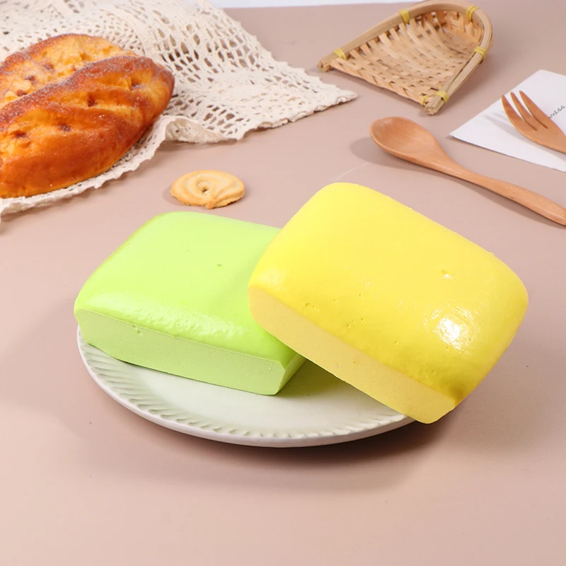 Sticky Toast  Slow Rebound Toys Soft Dessert Squeeze Party Relaxed Relief Sensory Squishies Clear Simulation Toys Gift