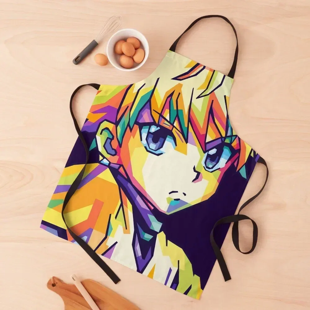 

Killua Anime Pop Art Apron Dress Korean Kitchen Accessories 2022 Teacher Apron