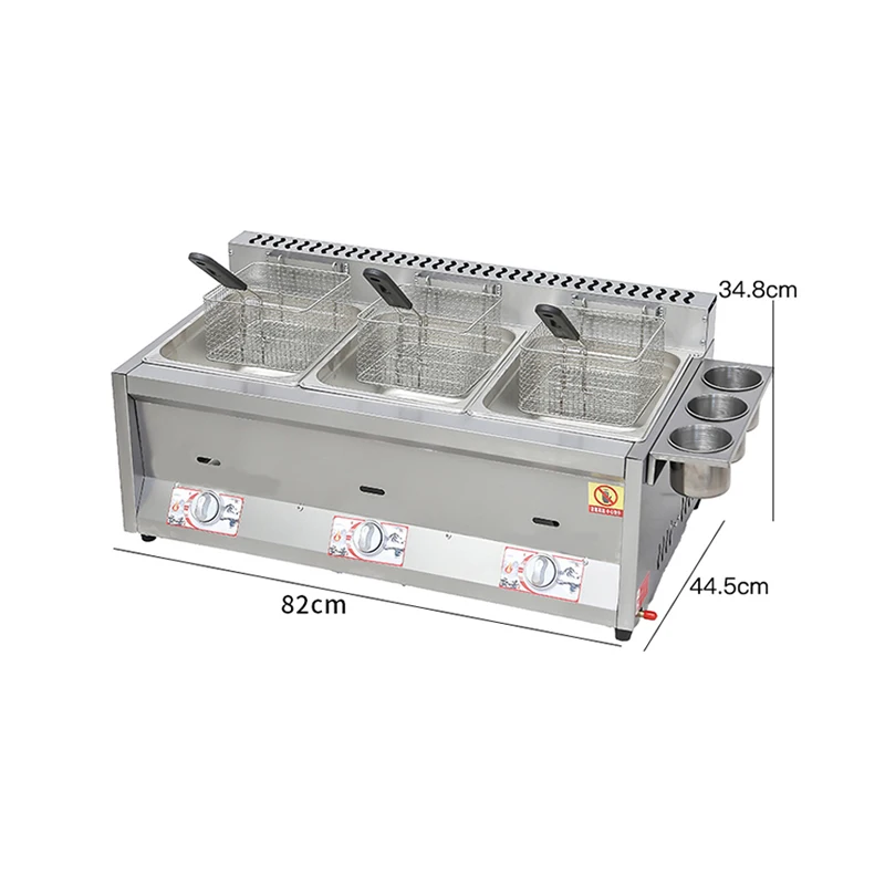 Commerciële Gas Friteuse Apparatuur Grill Friteuse Machine Frituur Teppanyaki Apparatuur