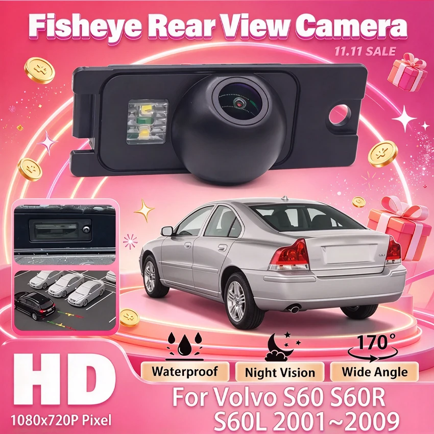 RearView Reverse Camera HD Waterproof For Volvo S60 S60R S60L 2001 2002 2003 2004 2005 2006 2007 2008 2009 Backup Parking Camera