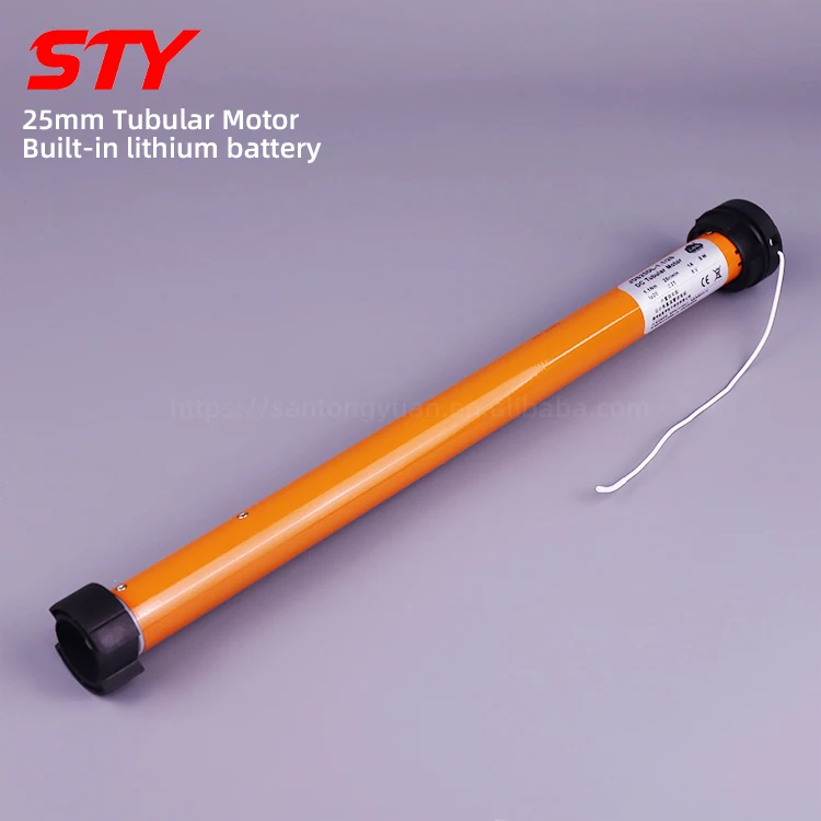 

25 мм 1,1/26 DC Встроенная литиевая батарея Трубчатый двигатель Моторизованные ES Бесшумные рулонные жалюзи Жалюзи