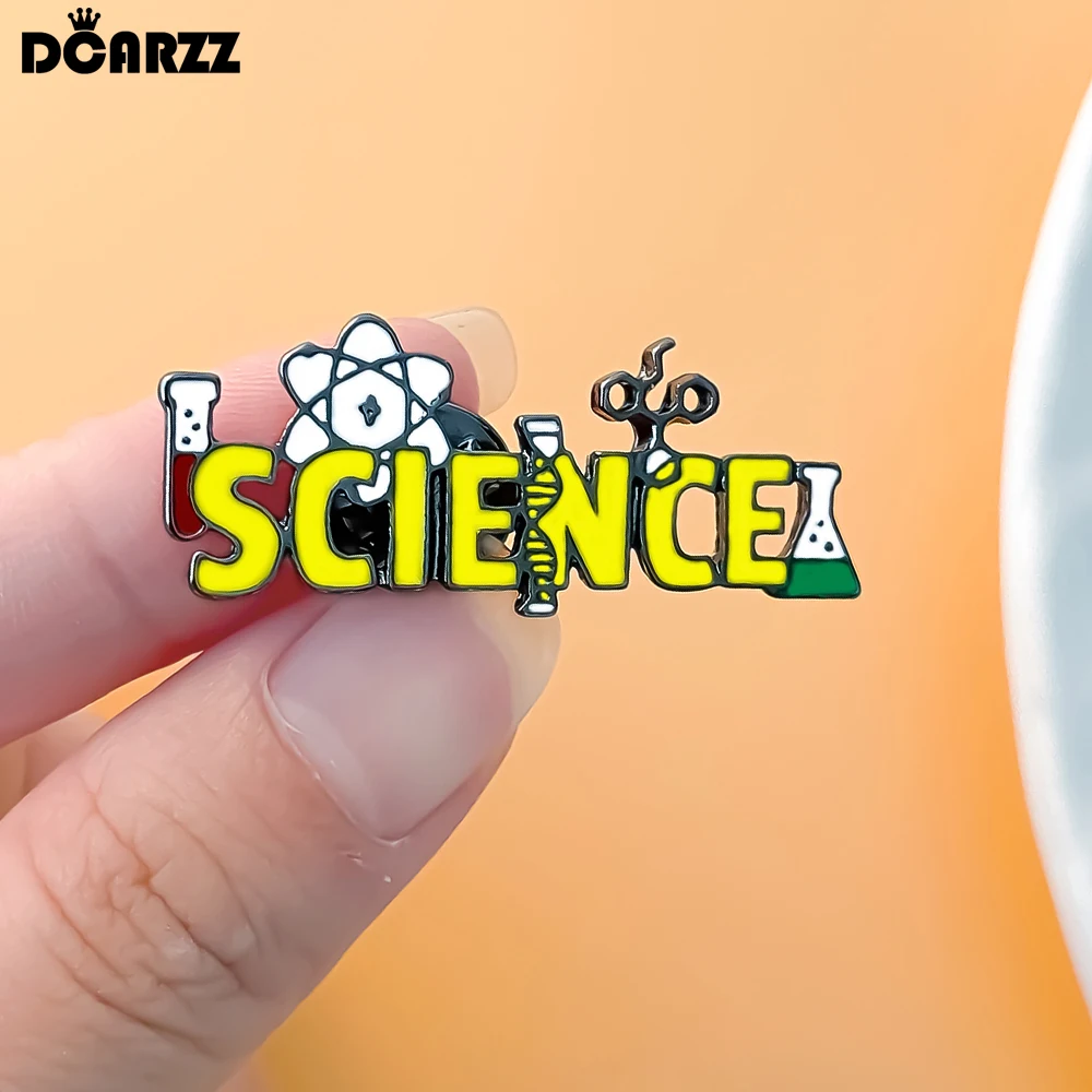 

DCARZZ Science Enamel Brooch Pin DNA Molecule Charm Lab Jewelry Scientist Biologist Lapel Backpack Hat Badge Gifts