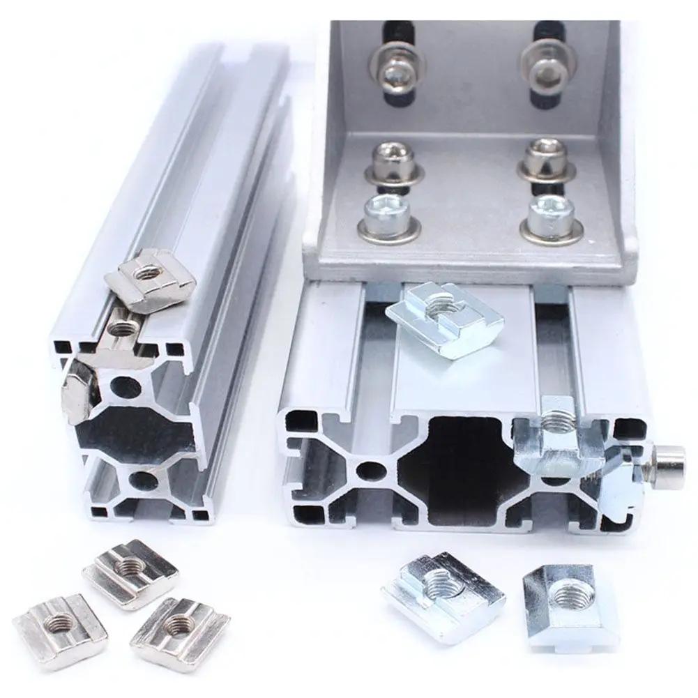 Heavy Duty Sliding Blocks for Easy Installation on For 40mm/45mm Aluminum Profiles M8 Diameter Bulk Pack of 100