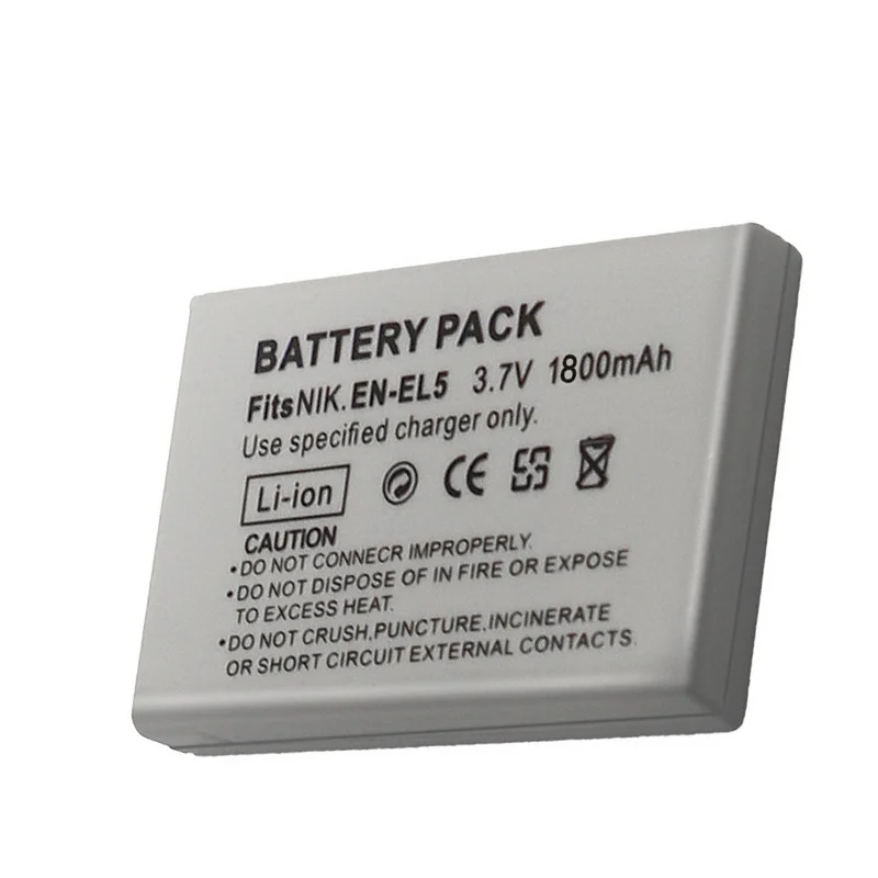 EN-EL5 ENEL5 Batterie + Chargeur LED 1800mah pour Nikon Coolpix P530 P520 Pouvriers P100 P500 P5000 P5100 P6000 3700 4200