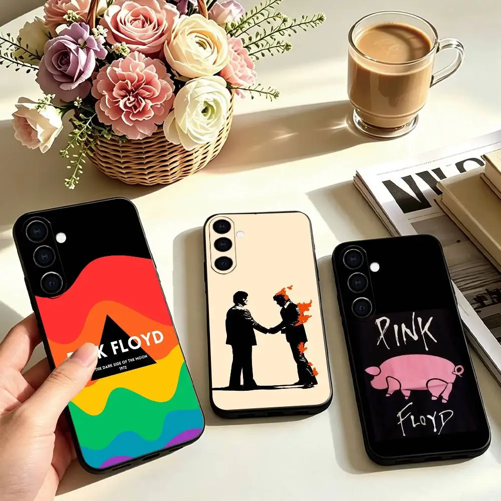 R-Rock band Pink Floyd  Phone Case For Samsung Galaxy A73,A72,A71,A70,A53,A52,A51,Soft Silicone Black Cover Gift