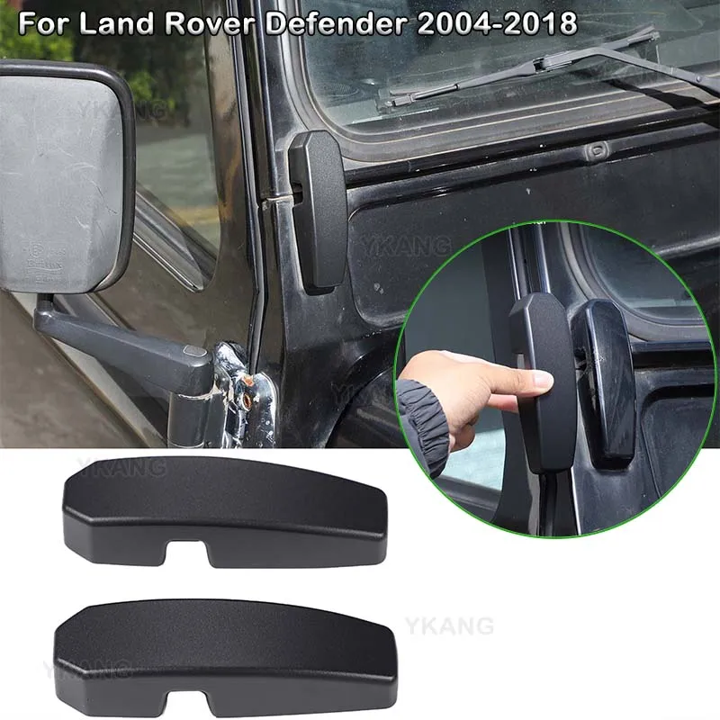 For Land Rover Defender 2004-2018 SVX Decoration Aluminum Alloy Black Car Front Windscreen Bulkhead Support Bracket Covers Cap