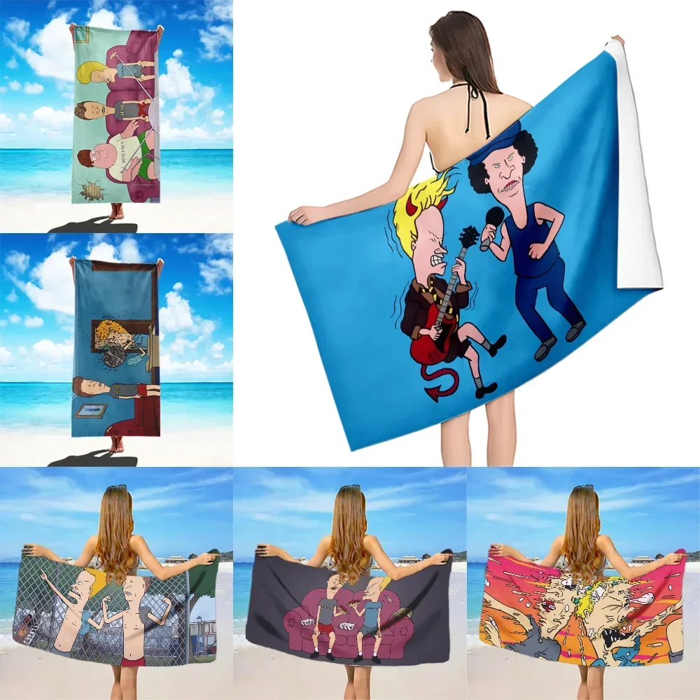 

Beavis-Butthead Beach Towel Microfiber Sand Free Quick Dry Soft Sandproof Pool Towels Gift for Women Travel Gym Shower Camping