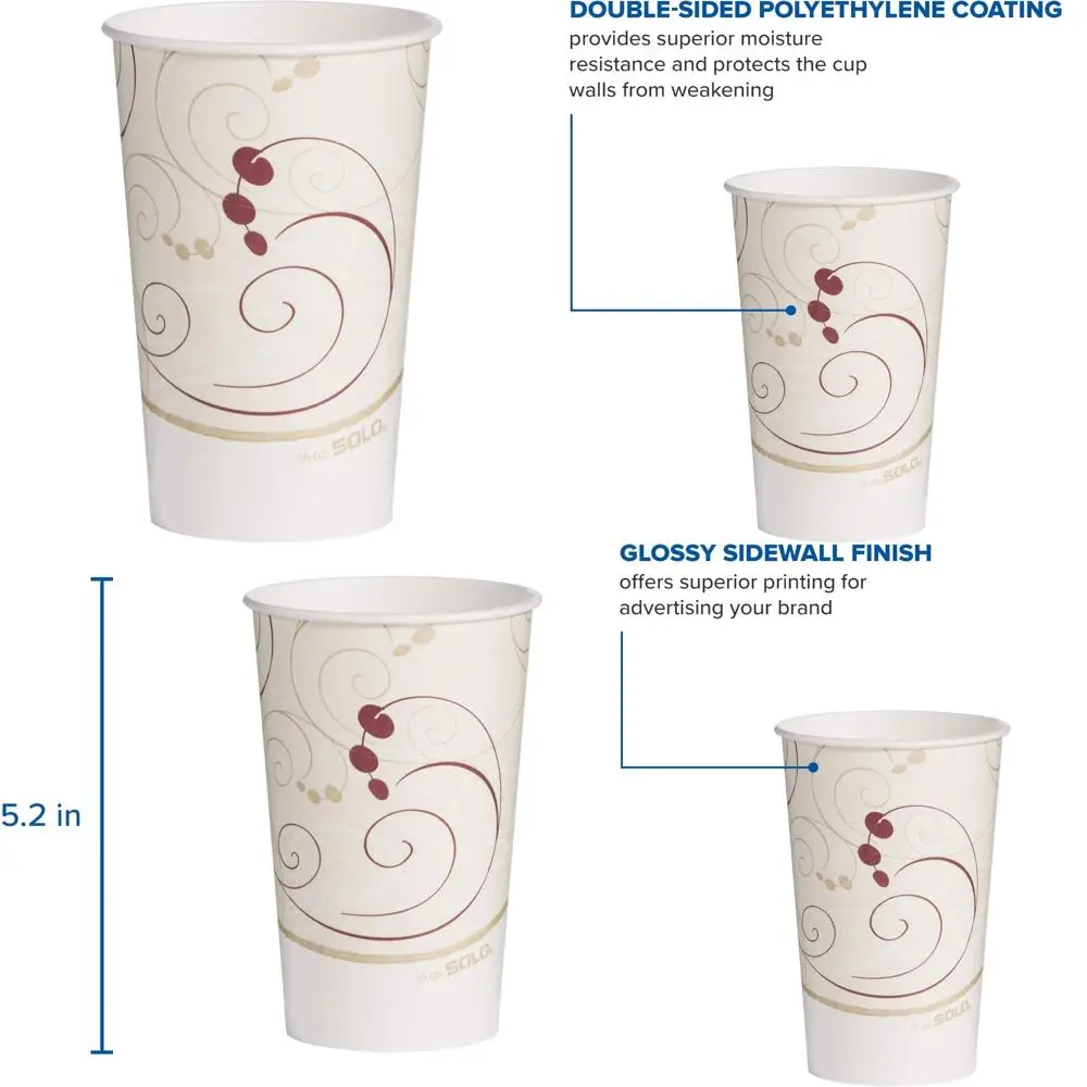 

Холодные стаканчики на 16/18 унций для бумаги Symphony DSP, упаковка по 1000 шт.