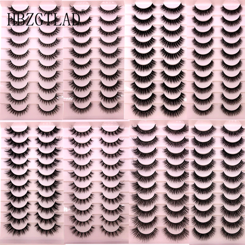 Neue 10 Pairs 3D Faux Nerz Wimpern Natürliche Starke Lange Falsche Wimpern Dramatische Gefälschte Wimpern Make-Up Wimpern Verlängerung Cilios