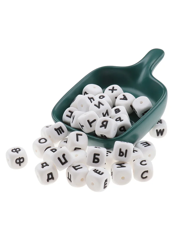 20pcs Alphabet Beads Silicone Beads with Russian Letters for Jewellery Making Handmade Bracelets Bead for Jewelry Making kit Set