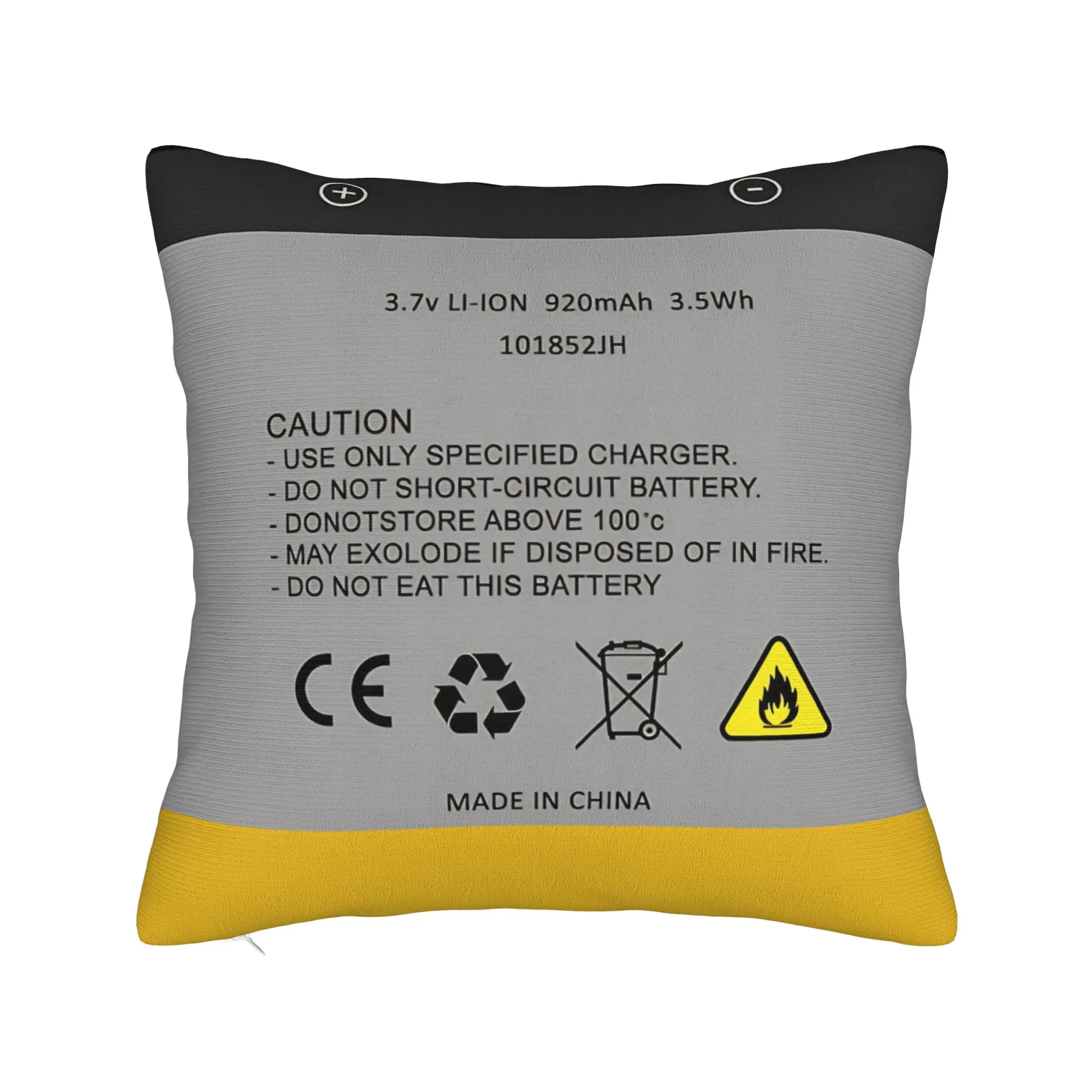 Inflatable Battery Pillowcases  Retro Trendy Pillow Case For Office Car Home Decor Graphic Pillow Cover
