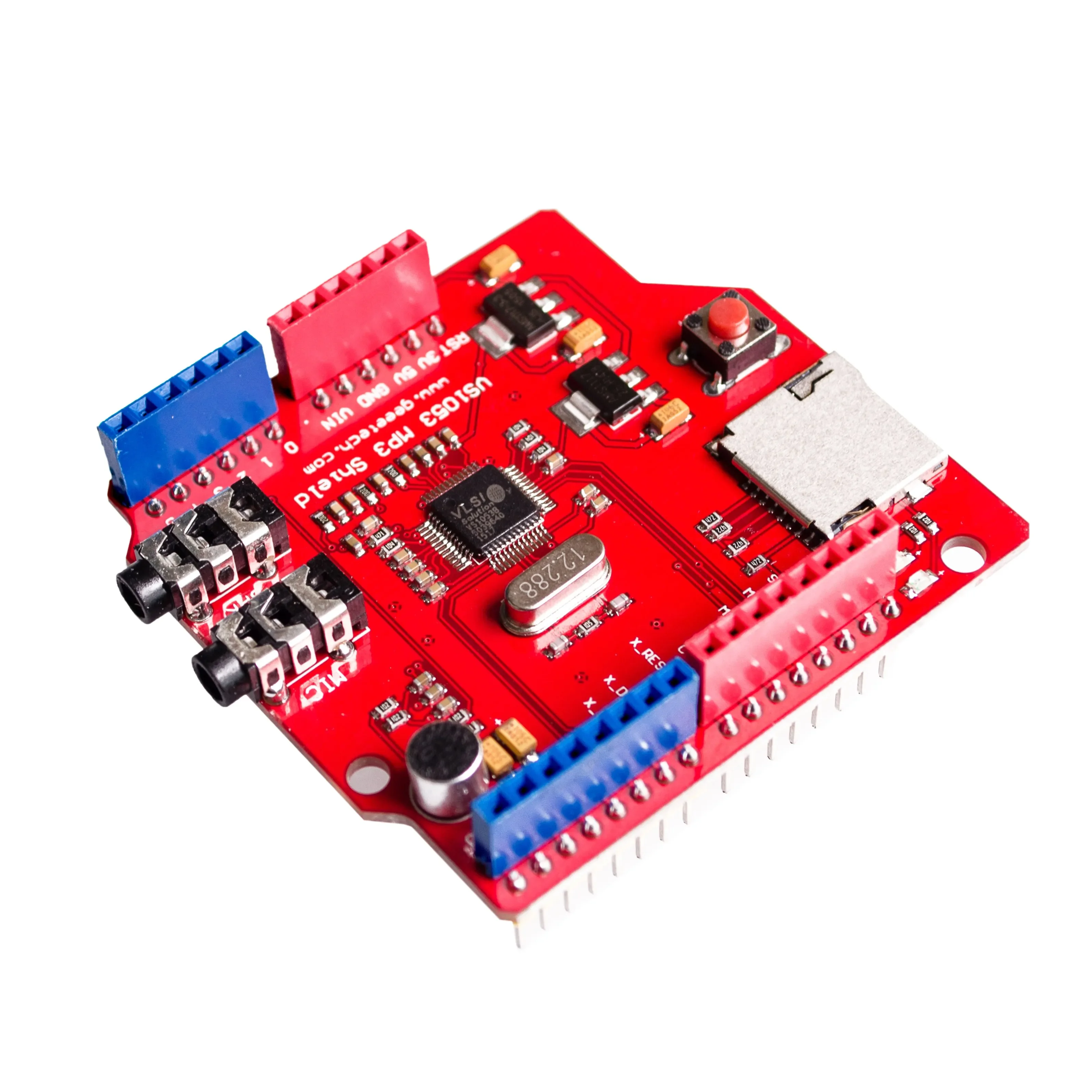 VS1053 VS1053B Stereo Audio MP3 Player Shield Record Decode Development Board Module With TF Card Slot For Arduino