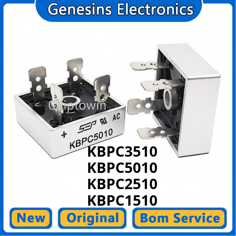 5/50/500 pcs KBPC3510 KBPC5010 KBPC2510 KBPC1510 KBPC Single Phase Rectifier Bridge W7