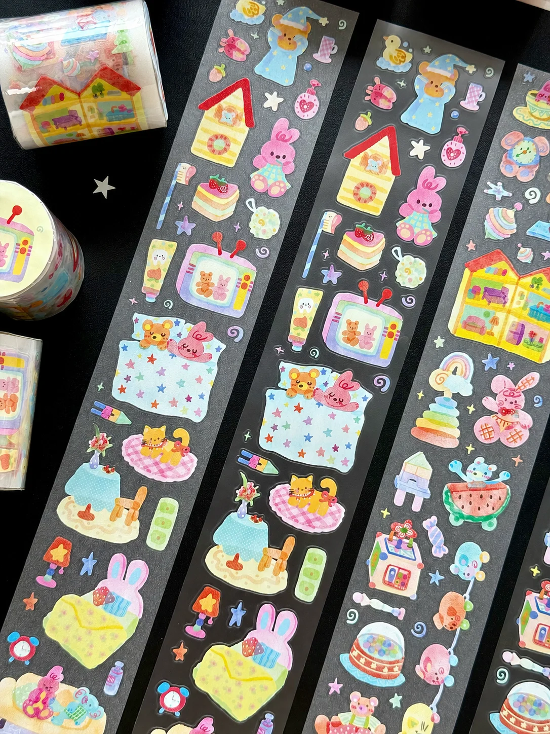Cute Cozy Indoor Animal Watercolor Die cut Sticker DIY Deco Card Journal Scrapbooking Photo Card Phone Case Collage Supply