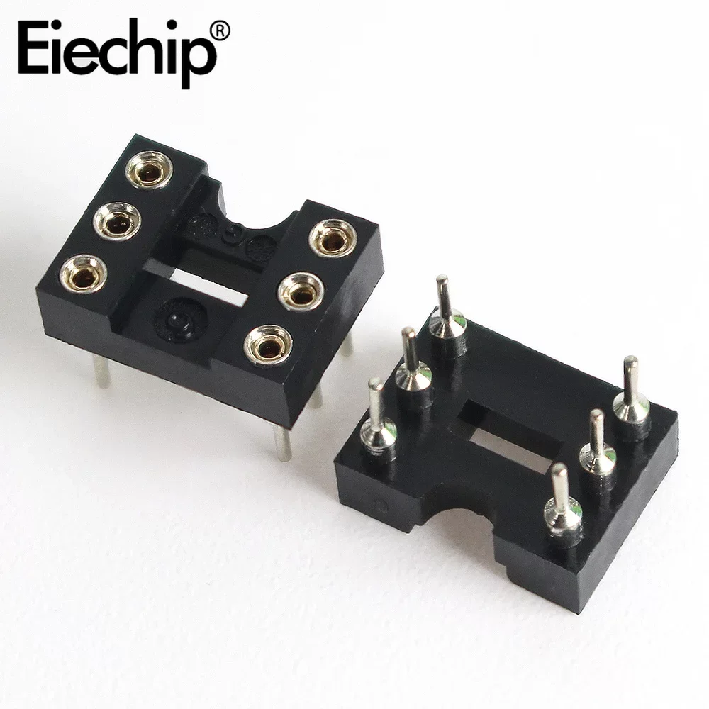 Enchufe IC Circular de 10 piezas, conector Pin de 2,54mm, DIP6, DIP8, DIP14, DIP16, DIP18, DIP20, DIP24, DIP28, 6, 8, 14, 16, 18, 20, 24, 28 pines