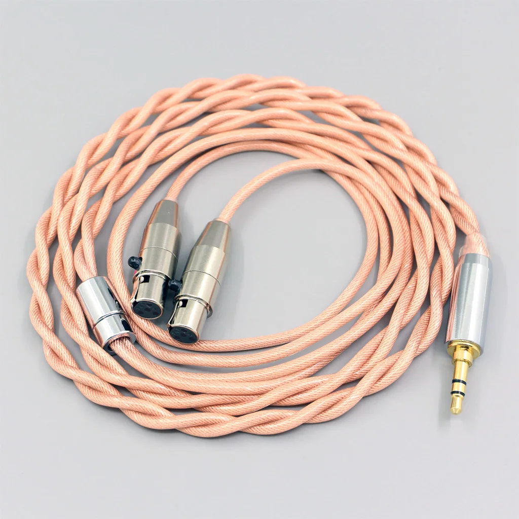 Audeze LCD-24 오픈 백 평면 마그네틱 헤드폰용 이어폰 케이블, 타입 6, 756 코어 차폐 7n Litz OCC