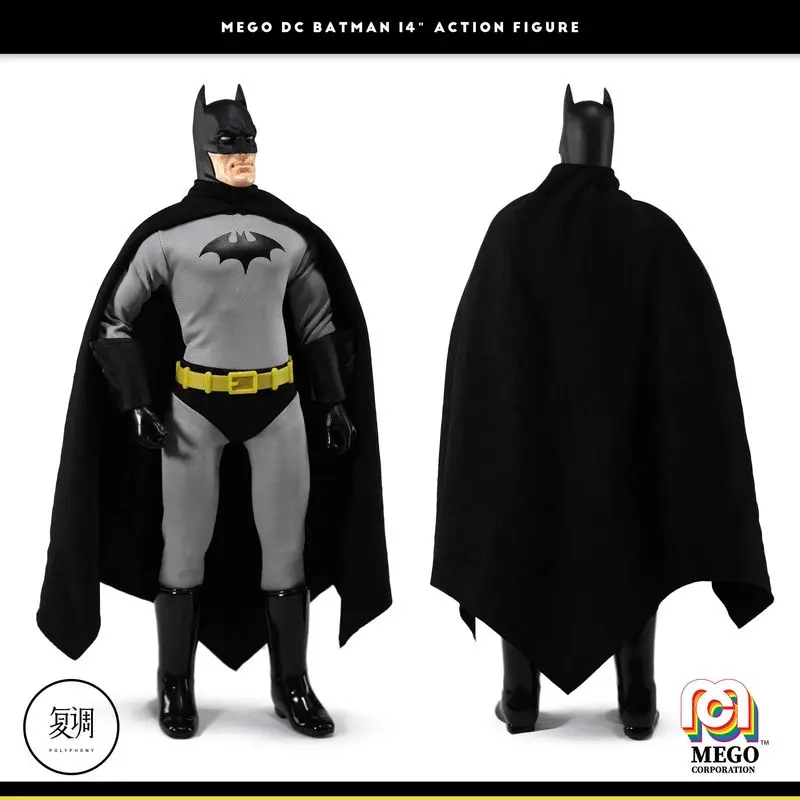 

In Stock Mego DC Batman Superman 14 inch Mobile Doll Superhero Action Figure Model Toys Gifts