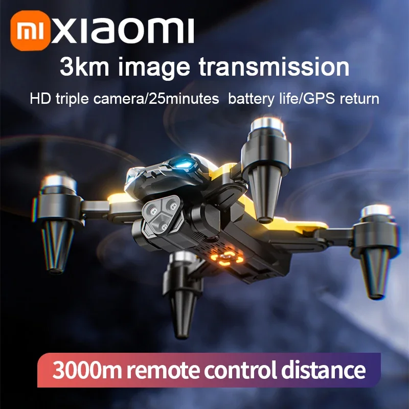 Xiaomi m5 drone 8k aéreo hd profissional tripla câmera motor sem escova fluxo óptico posicionamento drone para evitar obstáculos