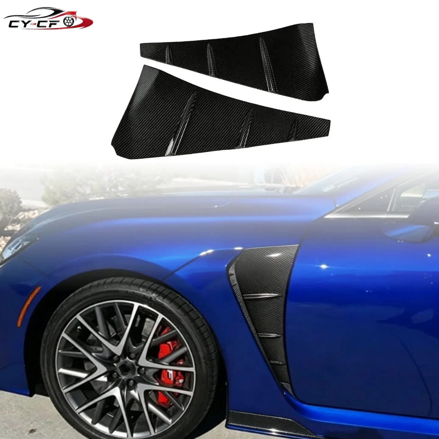 Real Carbon Fiber R Style Fender Side Vent Trim Panel For Lexus RC F RCF Car Fender Decor Cover Exterior Styling Accessories