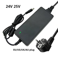 AC to DC 24V 5A 6A 25V Power Supply 24 Volt Universal Power Adapter 25 V Adaptor Converter Switching EU US UK AU Plug 5.5x2.5mm
