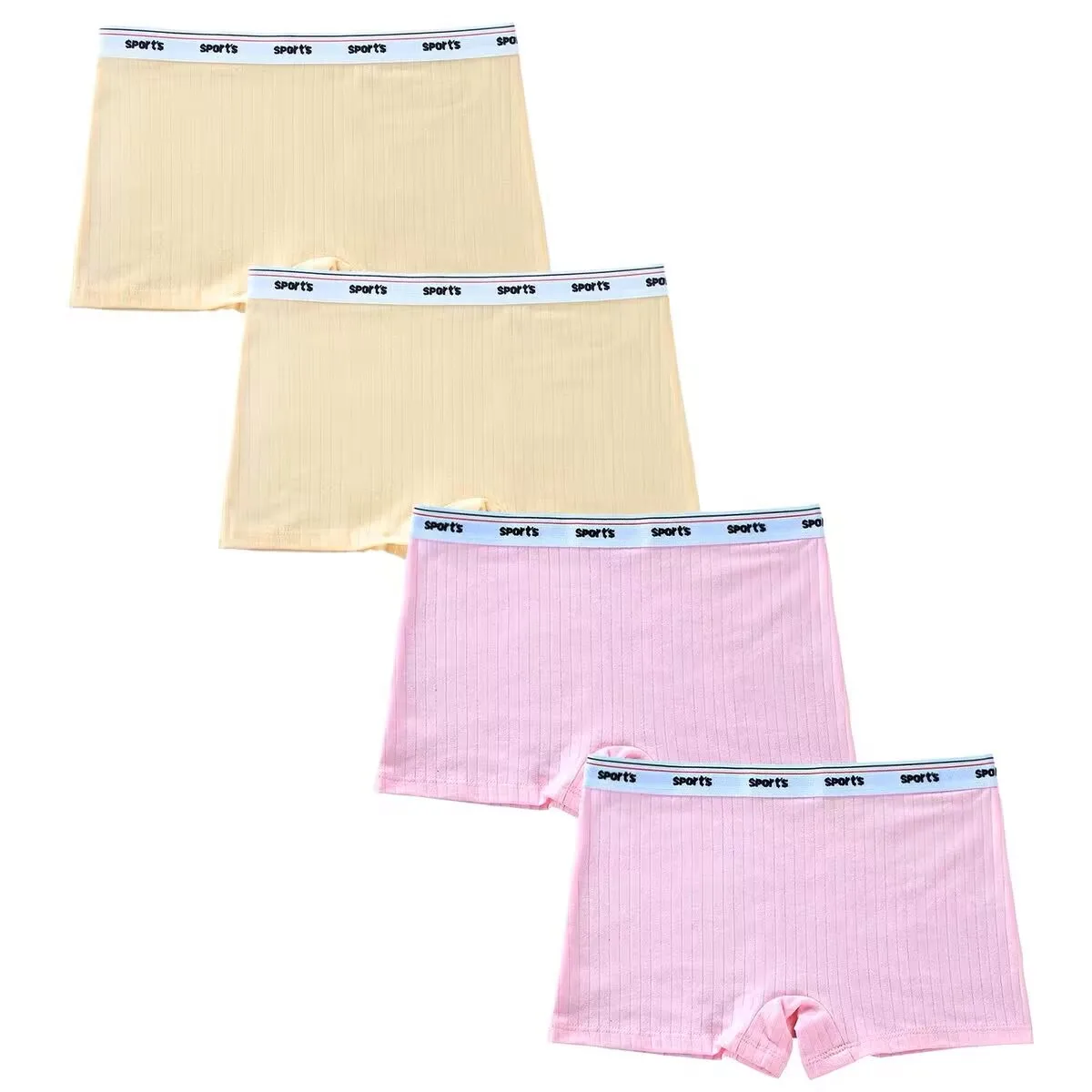 4Pc Children Underwear Cotton Panties Girl Teenager Thong Toddler Briefs 8-15T