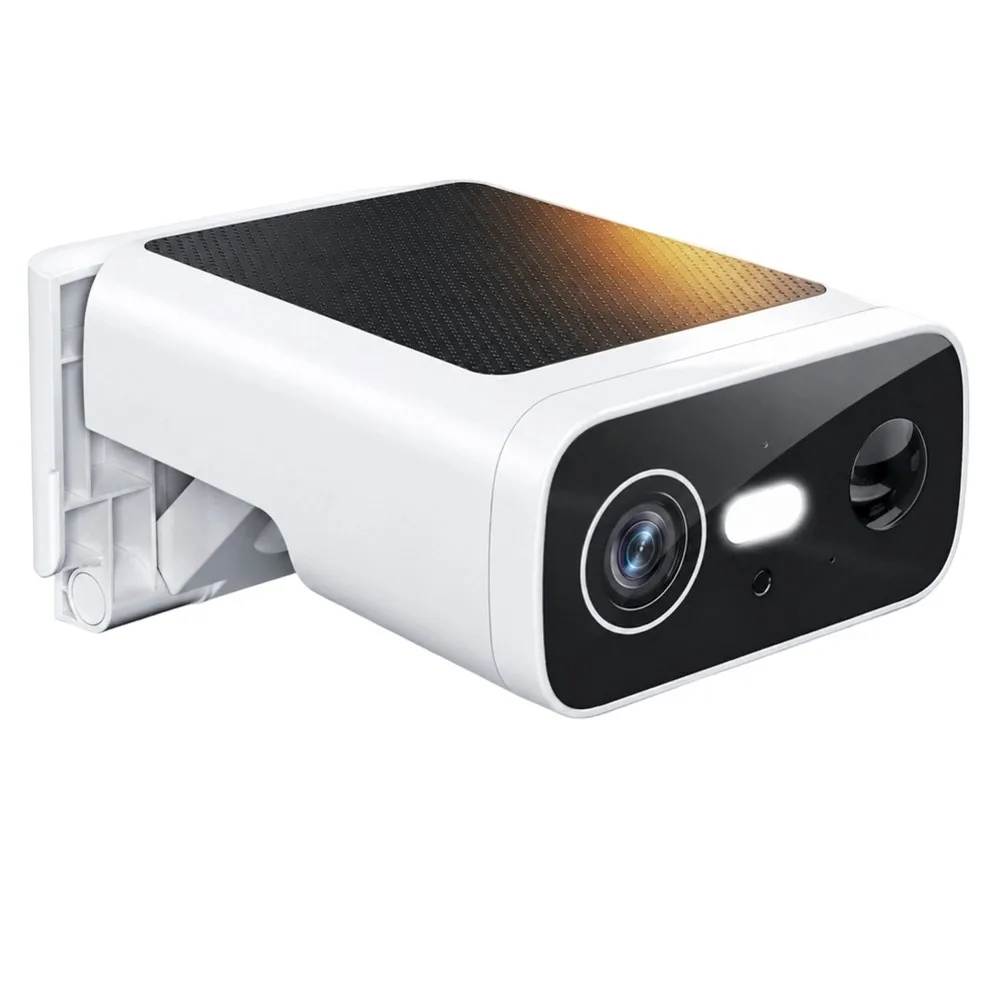 ABJF-1080P Tuya Solar Wireless Security Camera Dual Lens Camera For Home Security, Motion Detection, 2 Way Audio