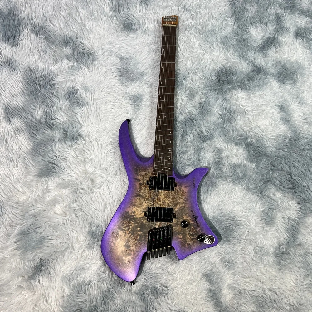 6-string headless guitar; portable guitar; high quality; H-H pickups; roasted maple neck; stainless steel frets