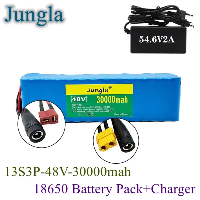 

New High Quality 48v 30Ah 1000w 13S3P Lithium Ion Battery Pack for 54.6v E-bike Electric Bicycle Scooter with BMS+Charger