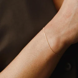 CANNER Simple Chain Bracelet For Women Silver 925 Sterling Fashion Wedding Party Gold Chain Fine Jewelry 2023 Trend Mom Gift