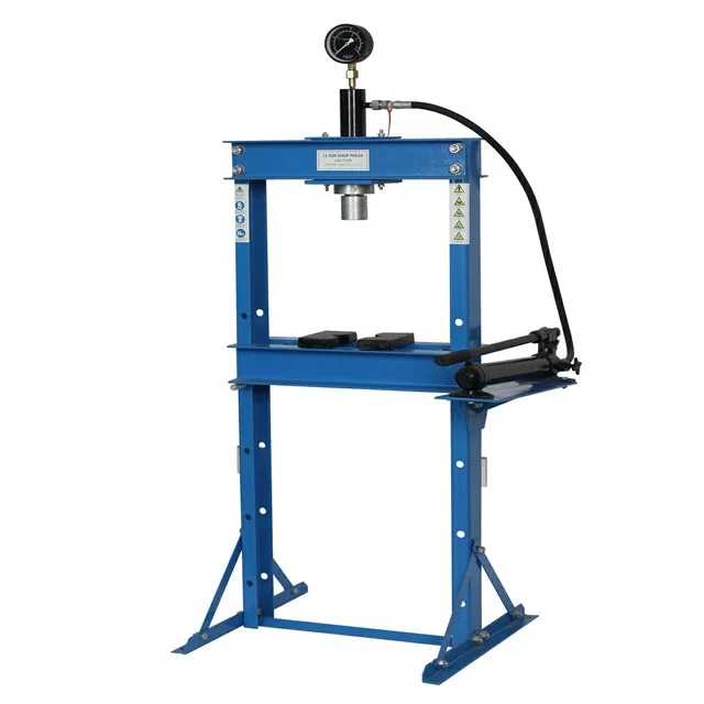 CE Certification 12 TON Hand Power Vertical Hydraulic Track Press with Gauge