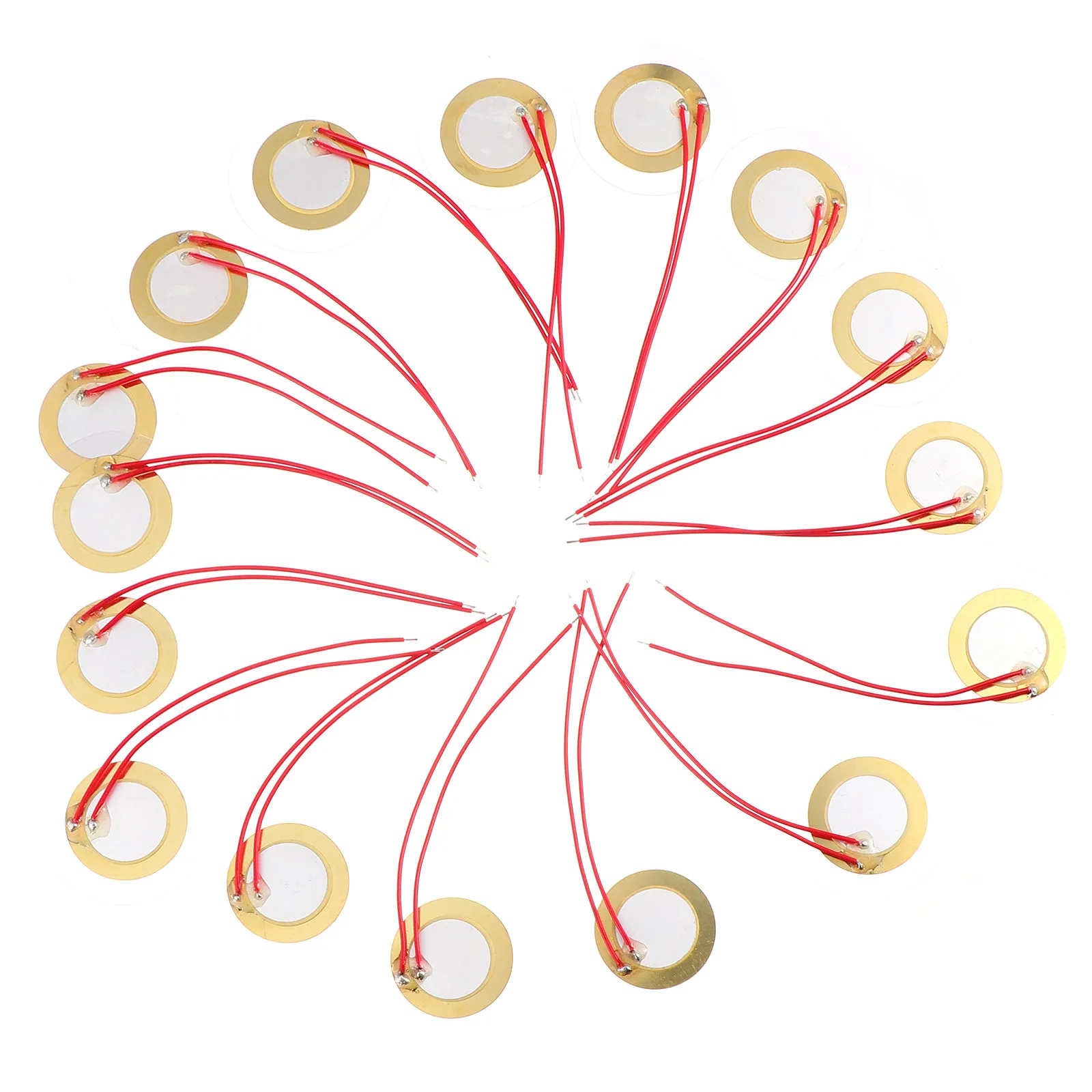 

20Pcs Piezo Buzzer Sensor for Electronic Warning Signals Low Voltage Low Power Consumption Voice Legible Thin Light Touch Sensor