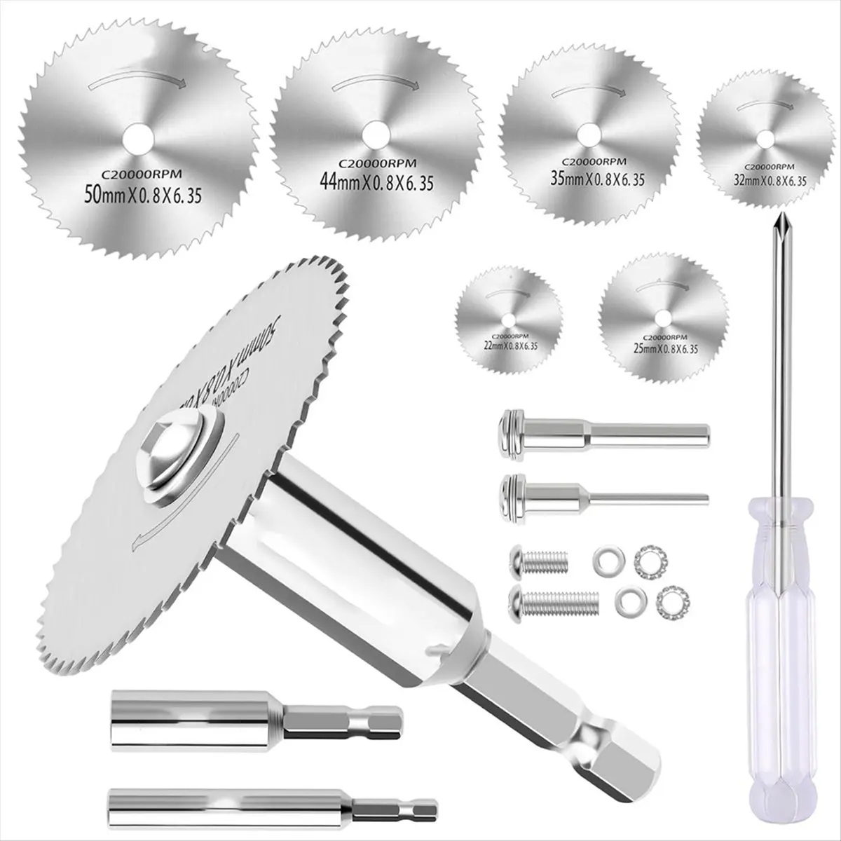 X16A Hot Rotary Drill Saw Blades: 6 PCS Mini Circular Saw Blades,HSS Small Cutting Discs for Rotary Tools,Inside PVC Pipe Cutter