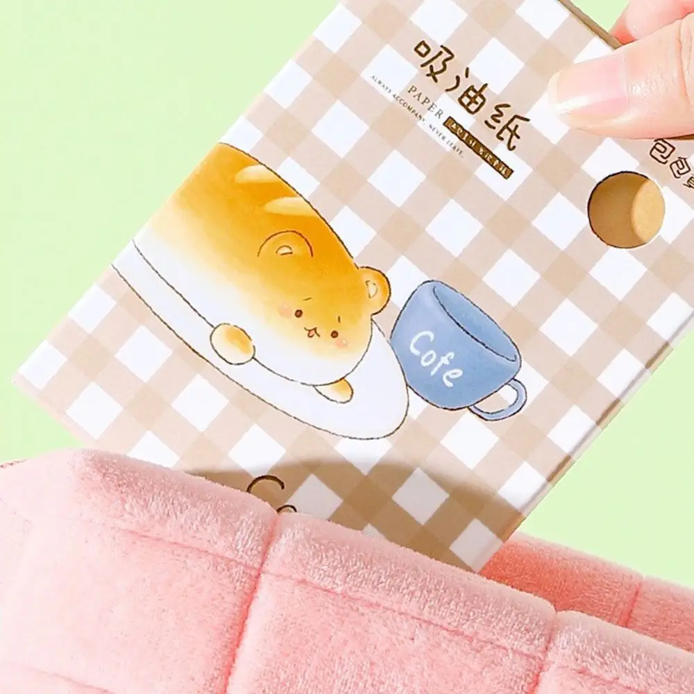 Cute Cartoon Facial Absorbent Paper, Face Cleanser, Skin Care Blotting Sheets, Ferramenta de maquiagem portátil, Oil Control Film, Transpire