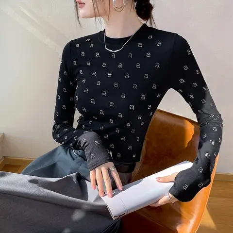 Herr UPF 50+ långärmad T-shirt, Rash Guard andningsbara toppar, Pullover-tröja för sportfiske vandring träning utomhus strand 8 best sales långärmad t-shirt med handskar - №7