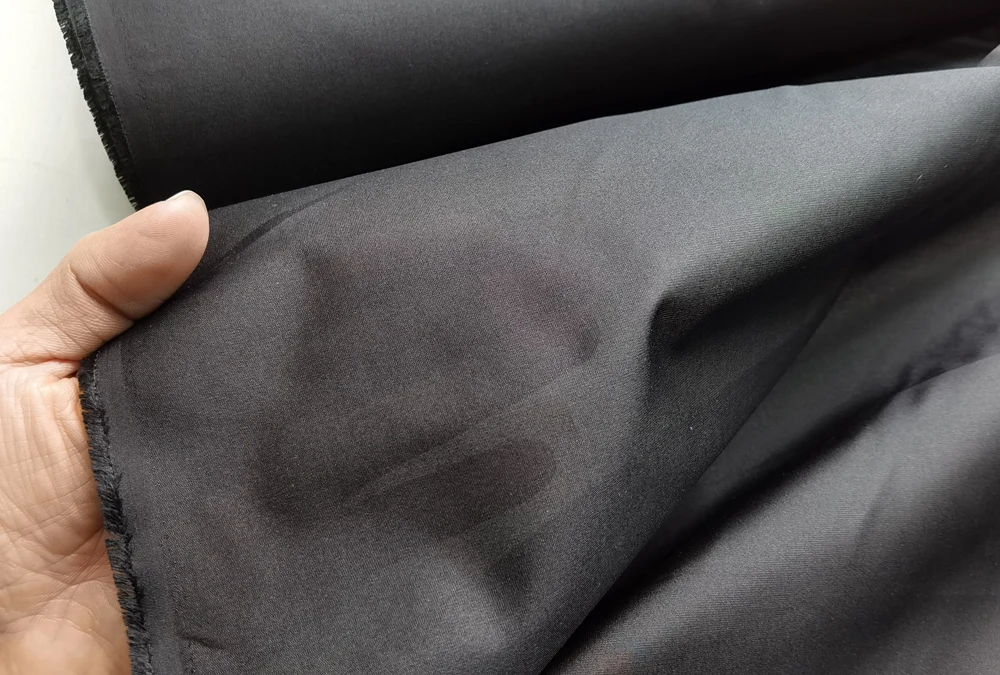 1Meter X 1.13Meter Soft Black Pure Natural Silk Taffeta Material Fabric 100% Mulberry Silk Lining Taffeta