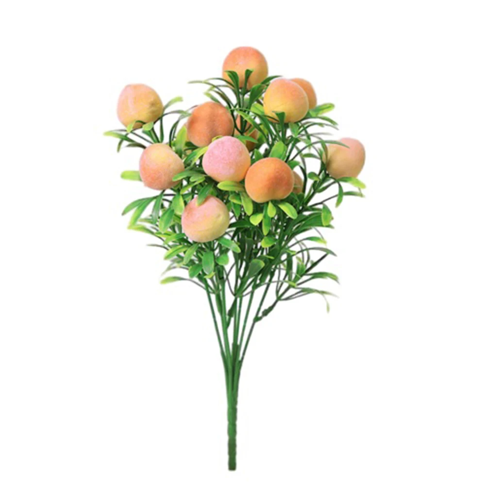 Artificial Orange Fortune Fruit Spray For Interior Decoration Suitable For Living Room Office And Special Events