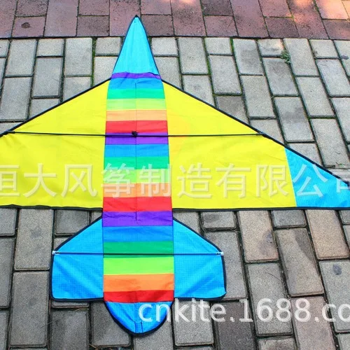 Kites Weifang, avión grande de dos colores, avión de guerra favorito para niños, avión grande fácil de volar, regalo de cumpleaños para niños