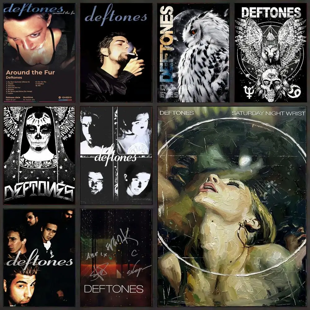 Band D-Deftones Poster Self Adhesive PP Wall Sticker for Modern Bedroom Home Decor