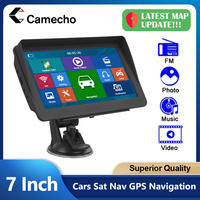 Camecho Car GPS Navigation 7 Inch Touch Screen GPS Navigator Truck Sunshade Sat Nav 256M Europe Map GPS Navigators