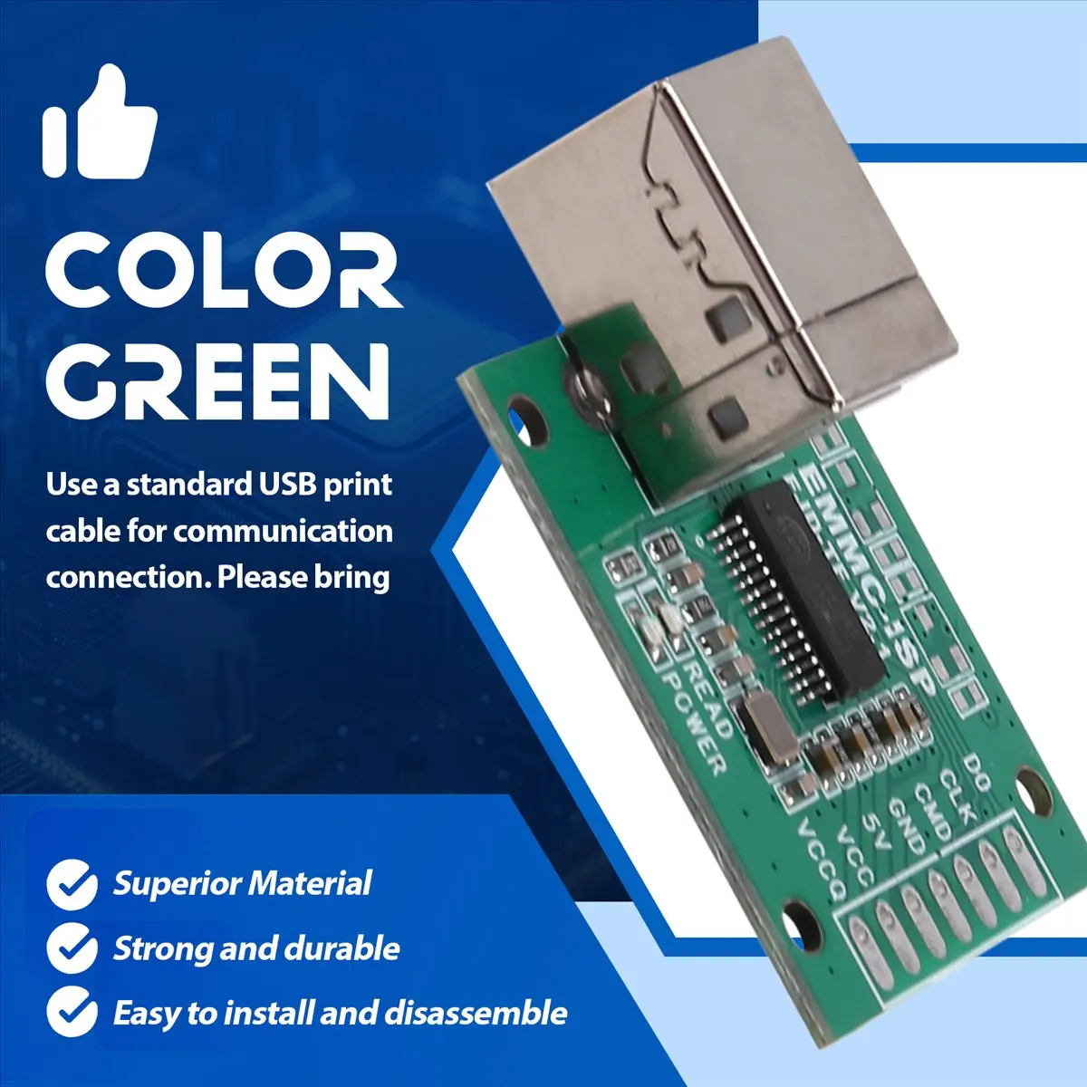 Au6438Bs Chip Emmc-Isp Flying Line Artifact Tool Usb-B Type Communication Mobile Phone Repair Flash Machine Unlock